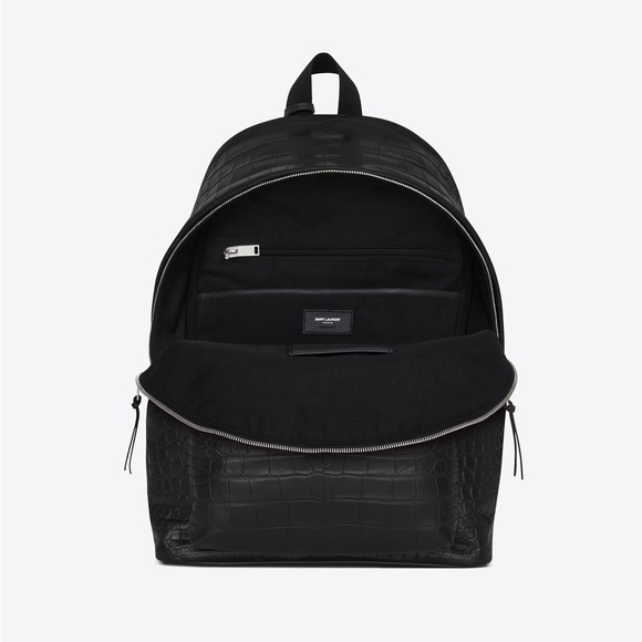 CITY BACKPACK IN CROCODILE-EMBOSSED LEATHER - Picture 4 of 4